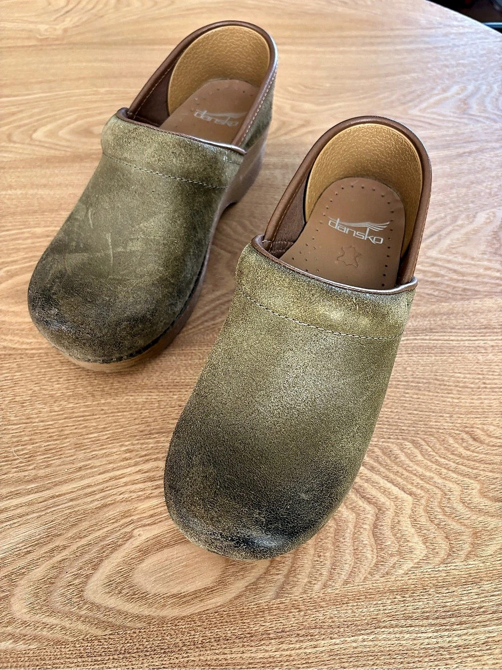 Dansko Distressed Professional Clog Olive Green US 6